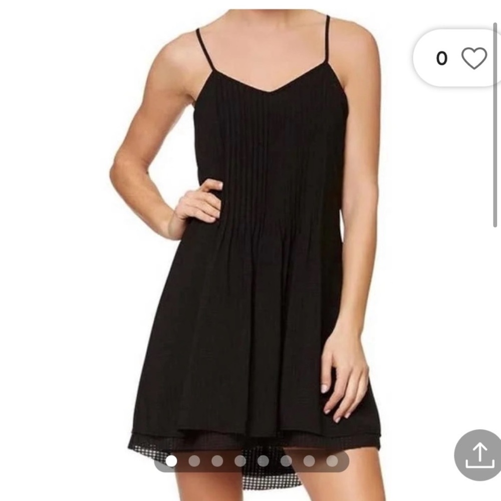 Sanctuary Black Pleated Cut Out Mini Dress
